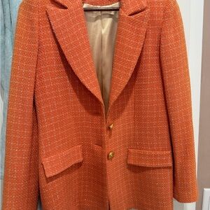 Elegant Orange Women's Blazer